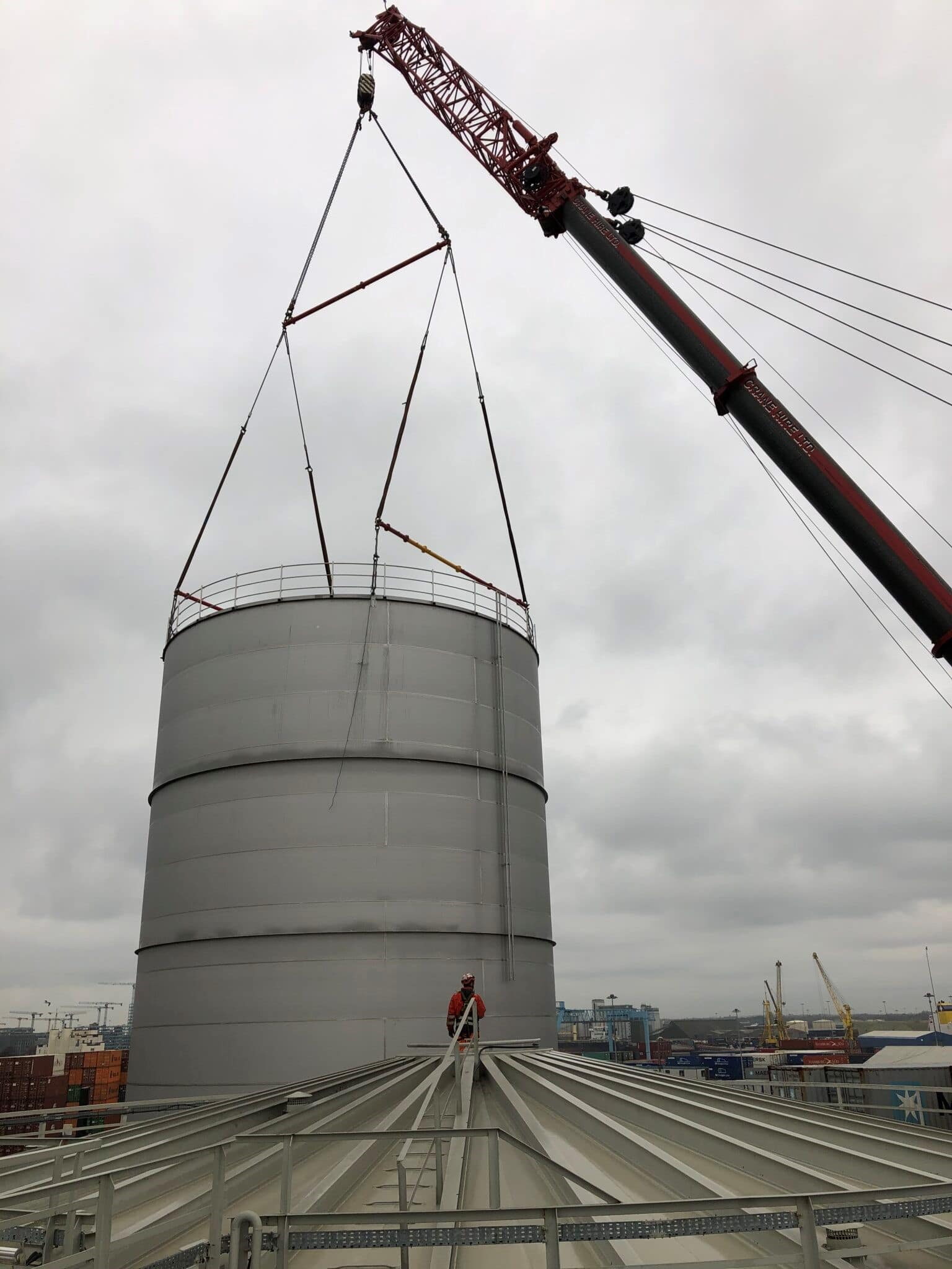 Zbiornik 2000 m3 zbudowany na miejscu dla ED&F Man